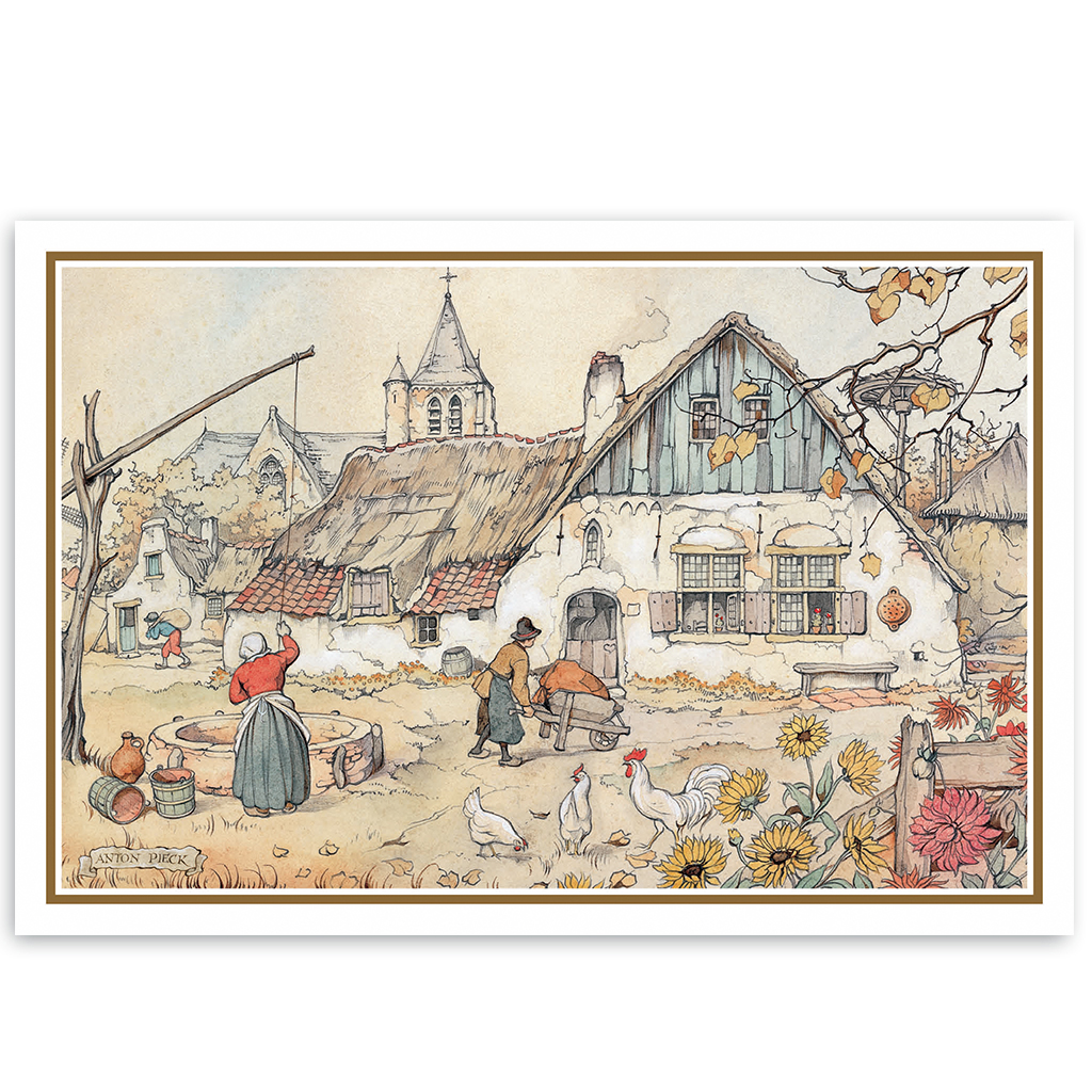 ZB0106 - Wenskaart Zonnebloemen van Anton Pieck