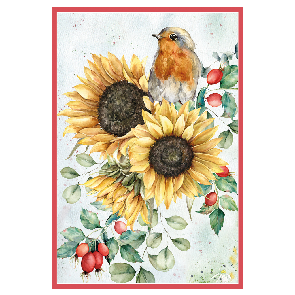 ZB0107 - Zonnebloem wenskaarten actie 3 + 1 set gratis