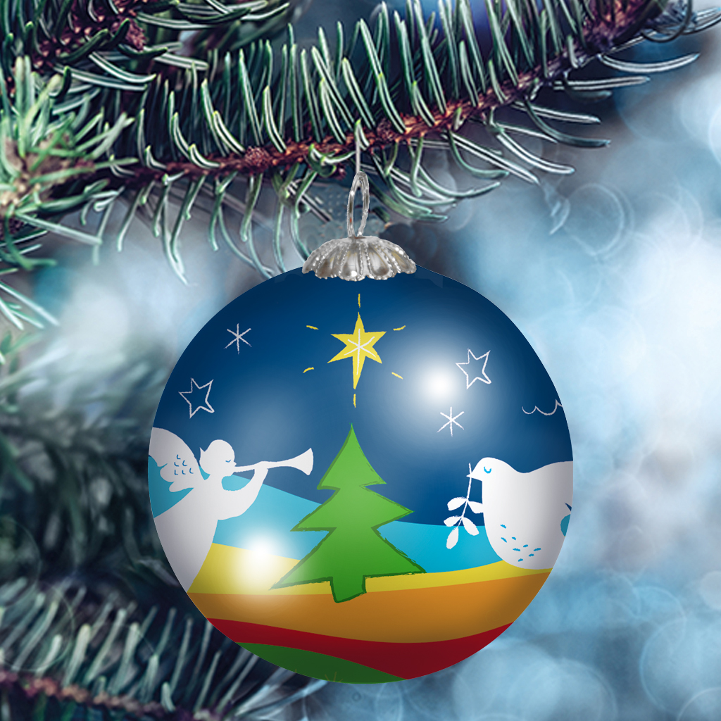 ZB0135 - 3 Edities Zonnebloem kerstballen - Cadeaukaartjes en 1 set gratis